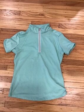 R.J. Classics green 1/4 Zip Short Sleeve kids Size S